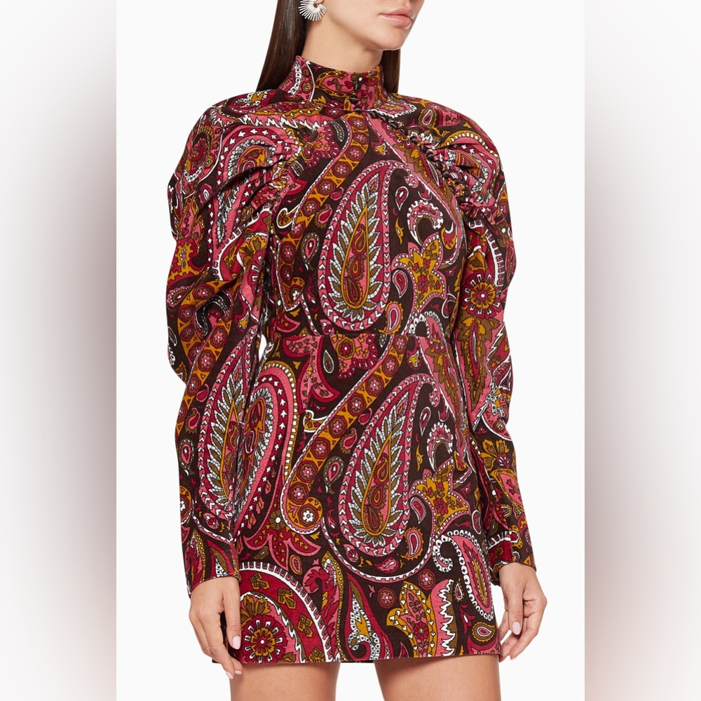 NWT ROTATE Birger Paisley Print Mini Dress EU 40 | US 10